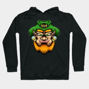 St PAtricks Day face dring beer Hoodie